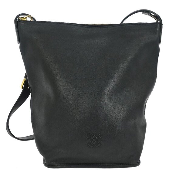 Loewe Black Leather Bucket Shoulder Bag 271107 155310 - Picture 2 of 10